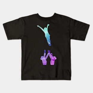 Women’s group doing straight jump to back Kids T-Shirt